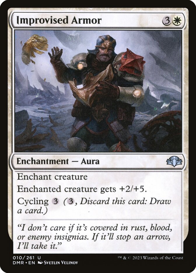 Improvised Armor 10/261 (Dominaria Remastered)  - Foil