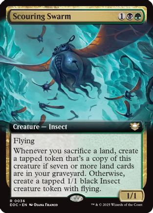 Scouring Swarm (Extended Art) |  (036) [Commander: Edge of Eternities]