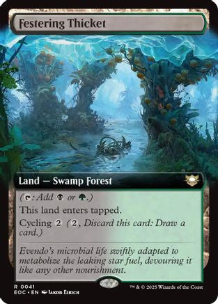 Festering Thicket (Extended Art) |  (041) [Commander: Edge of Eternities]