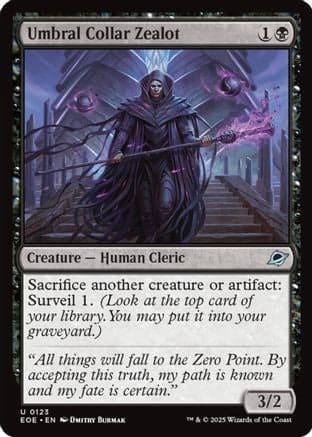 Umbral Collar Zealot |  Foil (123) [Edge of Eternities]