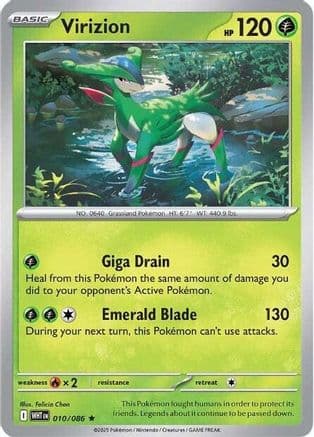 Virizion 010- SV White Flare Reverse Holofoil