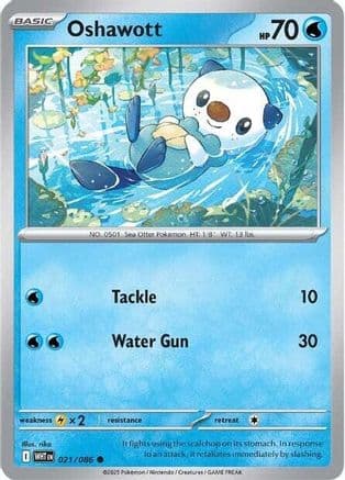 Oshawott 021- SV White Flare Holofoil