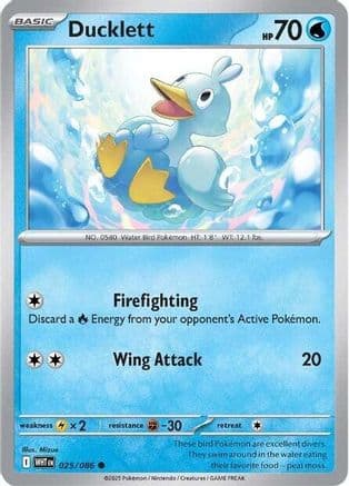 Ducklett 025- SV White Flare Reverse Holofoil