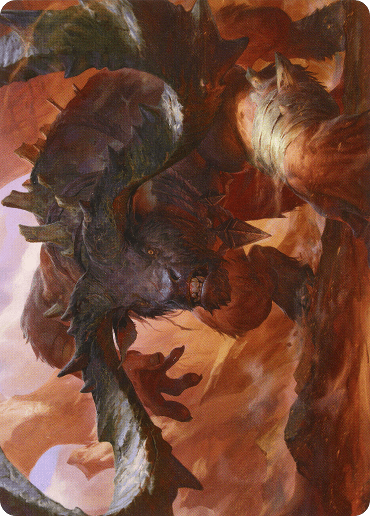 Moraug, Fury of Akoum // Moraug, Fury of Akoum (AZNR-066) - Zendikar Rising Art Series (Borderless)