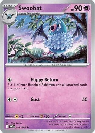 Swoobat 037- SV White Flare Reverse Holofoil