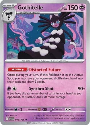 Gothitelle 043- SV White Flare Reverse Holofoil
