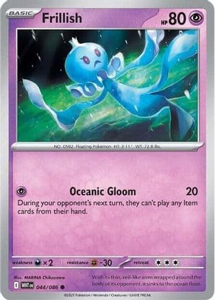 Frillish 044- SV White Flare Reverse Holofoil