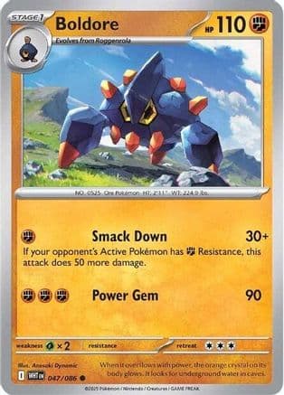Boldore 047- SV White Flare Reverse Holofoil