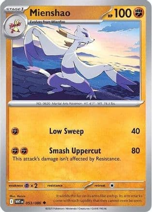 Mienshao 053- SV White Flare Reverse Holofoil