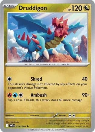 Druddigon 071- SV White Flare Reverse Holofoil