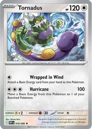 Tornadus 078- SV White Flare Reverse Holofoil