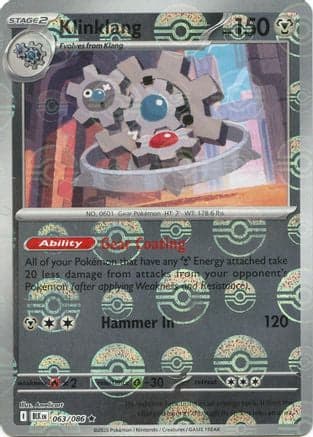 Klinklang (Poke Ball Pattern) 063- SV Black Bolt Holofoil