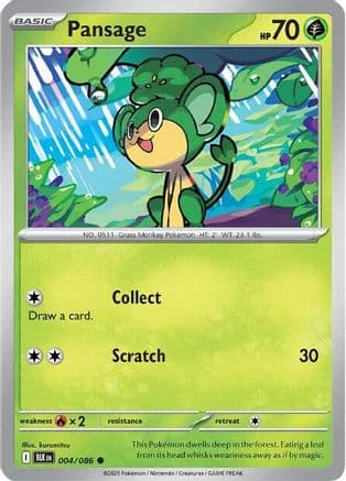 Pansage 004- SV Black Bolt