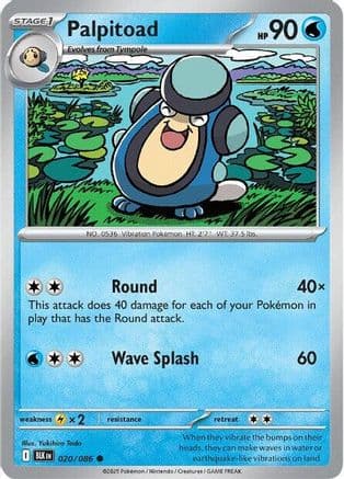 Palpitoad 020- SV Black Bolt Reverse Holofoil