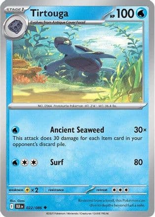 Tirtouga 022- SV Black Bolt Reverse Holofoil