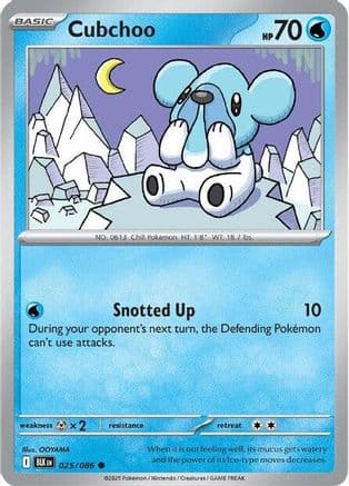 Cubchoo 025- SV Black Bolt Reverse Holofoil
