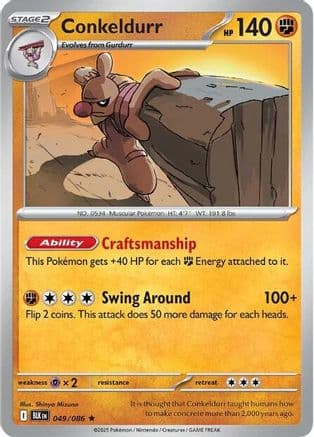 Conkeldurr 049- SV Black Bolt Holofoil