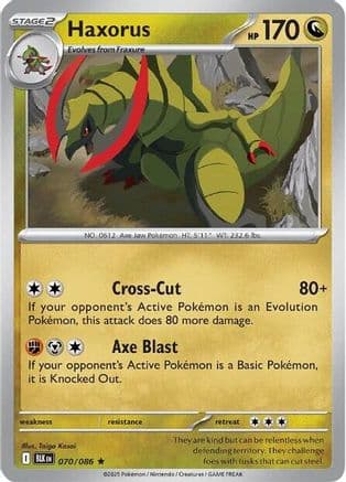 Haxorus 070- SV Black Bolt Reverse Holofoil