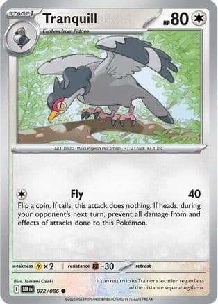 Tranquill 072- SV Black Bolt Reverse Holofoil