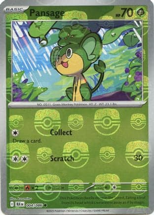 Pansage (Master Ball Pattern) 004- SV Black Bolt Holofoil