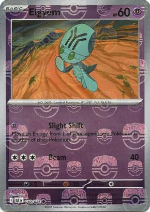 Elgyem (Master Ball Pattern) 040- SV Black Bolt Holofoil