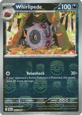 Whirlipede (Master Ball Pattern) 055- SV Black Bolt Holofoil