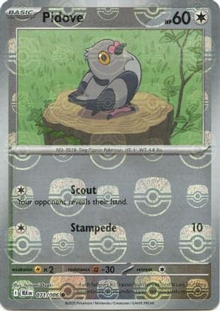 Pidove (Master Ball Pattern) 071- SV Black Bolt Holofoil