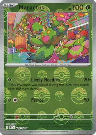 Maractus (Poke Ball Pattern) 008- SV Black Bolt Holofoil
