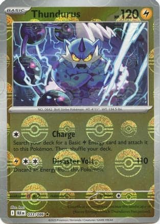 Thundurus (Poke Ball Pattern) 033- SV Black Bolt Holofoil