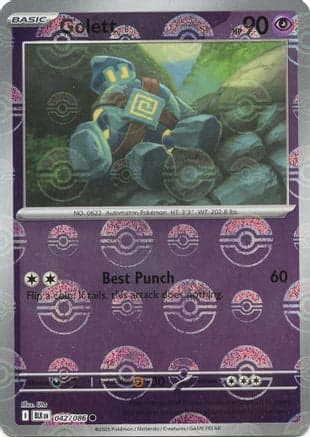 Golett (Poke Ball Pattern) 042- SV Black Bolt Holofoil