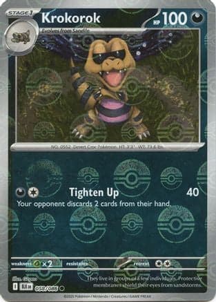 Krokorok (Poke Ball Pattern) 058- SV Black Bolt Holofoil