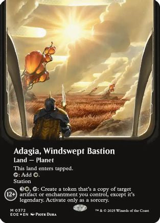 Adagia, Windswept Bastion (Borderless) (Galaxy Foil) |  Foil (372) [Edge of Eternities]