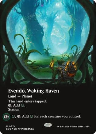 Evendo, Waking Haven (Borderless) (Galaxy Foil) |  Foil (374) [Edge of Eternities]