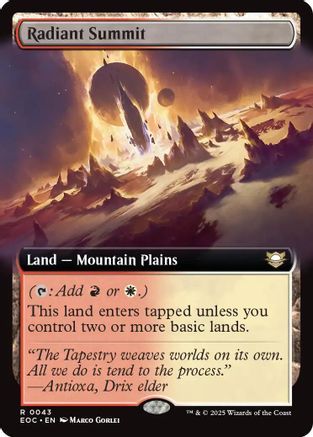Radiant Summit (Extended Art) |  (043) [Commander: Edge of Eternities]