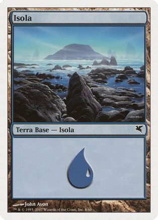 Island (Italian) - "Isola" (E8) |  (0E8) [Magic Encyclopedia 2005 (Salvat/Hachette)]