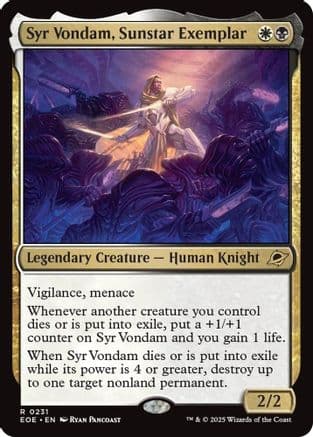 Syr Vondam, Sunstar Exemplar |  Foil (231) [Edge of Eternities]