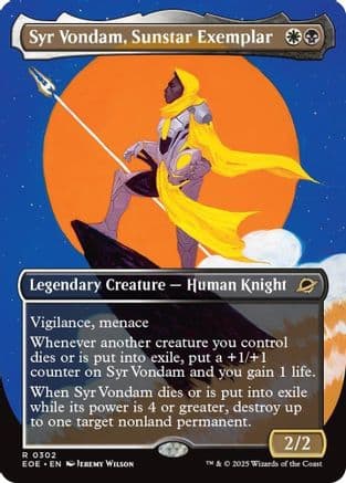 Syr Vondam, Sunstar Exemplar (Borderless) |  Foil (302) [Edge of Eternities]
