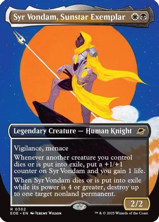 Syr Vondam, Sunstar Exemplar (Borderless) |  (302) [Edge of Eternities]