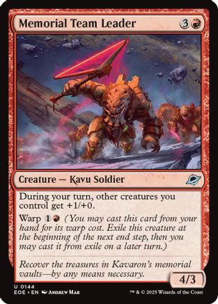 Memorial Team Leader |  Foil (144) [Edge of Eternities]
