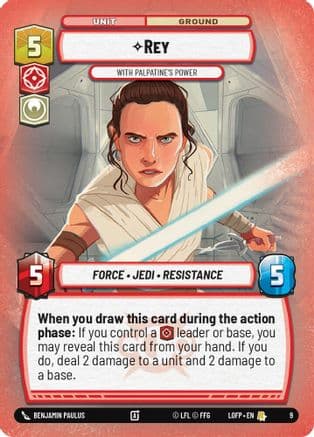 Rey - With Palpatine's Power |  (9)  [Organized Play Promos]