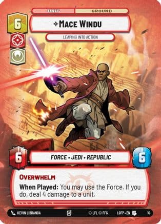 Mace Windu - Leaping into Action |  (10)  [Organized Play Promos]