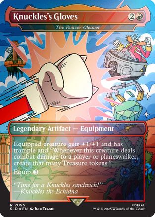 Knuckles's Gloves - The Reaver Cleaver (Rainbow Foil) |  Foil (2095) [Secret Lair Drop Series]