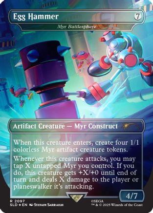 Egg Hammer - Myr Battlesphere (Rainbow Foil) |  Foil (2097) [Secret Lair Drop Series]