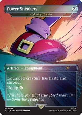 Power Sneakers - Lightning Greaves (Rainbow Foil) |  Foil (2099) [Secret Lair Drop Series]