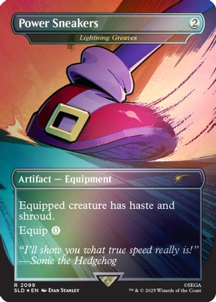 Power Sneakers - Lightning Greaves (Rainbow Foil) |  Foil (2099) [Secret Lair Drop Series]
