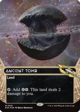 Ancient Tomb (0091) (Borderless) (Galaxy Foil) |  Foil (091) [Edge of Eternities]