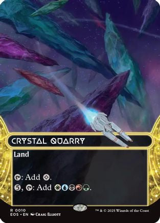 Crystal Quarry (0010) (Borderless) |  Foil (010) [Edge of Eternities: Stellar Sights]