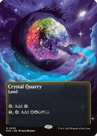 Crystal Quarry (0055) (Borderless) |  Foil (055) [Edge of Eternities: Stellar Sights]