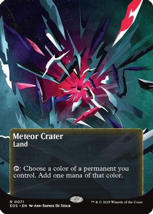 Meteor Crater (0071) (Borderless) |  Foil (071) [Edge of Eternities: Stellar Sights]