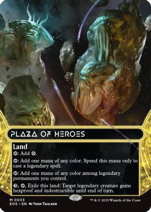 Plaza of Heroes (0033) (Borderless) |  Foil (033) [Edge of Eternities: Stellar Sights]
